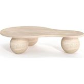 Evza Mermer Traverten Oval Masa 100*200*80 cm