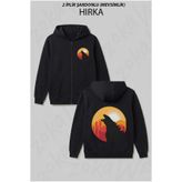 exans moda Godzilla design Baskılı Fermuarlı Kapşonlu Hırka