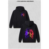 exans moda Stolas and Blitzo Inner Desires Sırt Baskılı Kapşonlu Sweatshirt