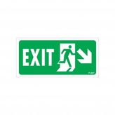 Exit Sağ Aşağı Uyarı Levhası 17,5x25 KOD:957
