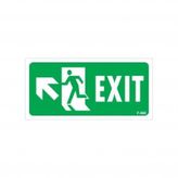 Exit Sol Yukarıı Uyarı Levhası 17,5x25 KOD:960