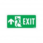 Exit Yukarı Sol Ok İşaretli Uyarı Levhası 17,5x25 KOD:956