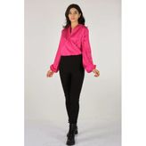 Explosion Oversize Balon Kol Saten Bluz - Minimalist & Modern