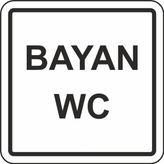 Extra Fix 12x12 cm Pvc Bayan Wc Uyarı Levhası