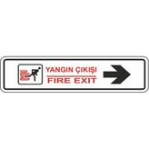 Extra Fix 7x24 cm Pvc Sağ Yangın Çıkışı Levhası