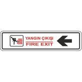 Extra Fix 7x24 cm Pvc Sol Yangın Çıkışı Levhası