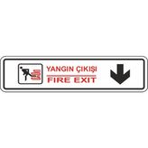 Extra Fix Pvc Yangın Çıkışı Devam Uyarı Levhası