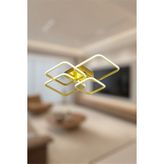 Ey Shop Modern 4'lü Kare Model 3 Renk (Beyaz & Sarı & Günışığı) LED Avize - Eskitme