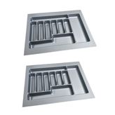 EYM 2 Adet Çekmece İçi Kaşıklık 62 x 49 cm Gri Mutfak Çekmece Düzenleyici
