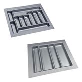 EYM Çekmece İçi Kaşıklık ve Kepçelik 2 li Set 55 x 49 cm Gri