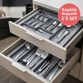 Eym Çekmece Içi Kaşıklık ve Kepçelik 2 Li Set 62 x 49 cm Gri - 1 Adet