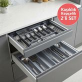 Eym Çekmece Içi Kaşıklık ve Kepçelik 2 Li Set 75 x 49 cm Gri - 1 Adet