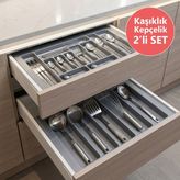 Eym Çekmece Içi Kaşıklık ve Kepçelik 2 Li Set 85 x 49 cm Gri - 1 Adet