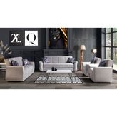 Eymense Ecem Çekyatlı Koltuk Takımı 3+3+1+1 - Açık Gri