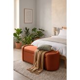 Eymense Nola Modern Depolama Alanlı Bench Puf Kiremit