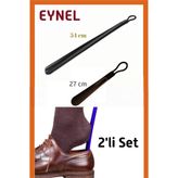 Eynel 2'li Set 54 ve 27 Cm Askılı Ayakkabı Çekeceği Uzun Sert Plastik Kerata Renkli Ayakkabı Giyme Aparatı