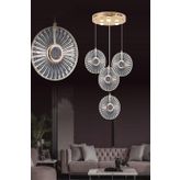 Eys 4W 4'Lü Gold Sarkıt Led Avize