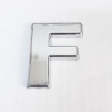 F Harfi 3,75 Cm Krom Yapışkanlı