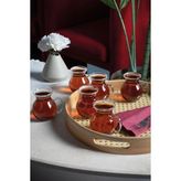 F & Z 6'lı Keyfi Ala Borosilikat Cam Kulplu Çay Bardağı 180 ml Bardak - 6 Adet - Şeffaf