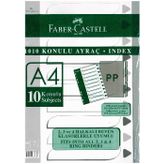 Faber Castell 10'lu Ayraç Gri Plastik