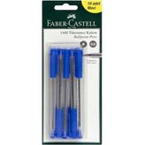 Faber-Castell 10'lu Mavi Tükenmez Kalem 1440 Modeli 0.8 mm Ölçülerle Yumuşak Yazım İçin Tasarlandı