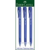 Faber Castell 1425 Auto Basmalı Mavi 3 Adet Tükenmez Kalem