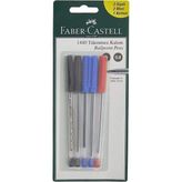 Faber Castell 1440 0,8 mm 5'li Tükenmez Kalem