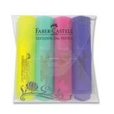 Faber Castell 1546 Şeffaf Gövde Pastel Renkler 4'lü Fosforlu Kalem