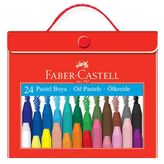 Faber Castell 24 Renk Plastik Çantalı Pastel Boya Seti