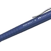 Faber-Castell 241151 Poly Ball M tükenmez kalem, 0,5 mm, mavi, 1 adet, değiştirilebilir uçlu, suya dayanıklı