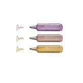 Faber Castell 3'lü 15 46 40 Metalik Fosforlu Simli Kalem