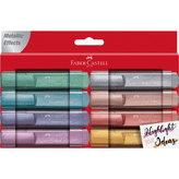 Faber Castell 46 Metalik Renk 8'li Karton Kutu Fosforlu Kalem
