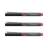 Faber Castell 5405 0.5 mm Kırmızı 3 Adet İğne Uçlu Roller Kalem