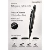 Faber-Castell E-Motion Pure Black Premium Tükenmez Kalem | Metal Gövde, Mat Siyah Pvd