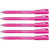 Faber-Castell Faber Cx Colour Renkli Tükenmez Kalem Pembe 5'li