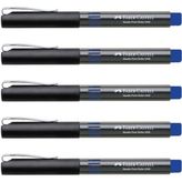 Faber-Castell Faber Roller Kalem Mavi 5405 5'li İğne Uçlu Tasarım ile Konforlu Yazım Deneyimi