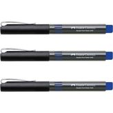 Faber-Castell Faber Roller Kalem Mavi İğne Uçlu 3'lü Paket Akıcı Yazım Deneyimi Sunar 5405
