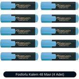 Faber-Castell Fosforlu Kalem 48 Serisi 10 Adet - Mavi