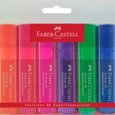 Faber-Castell Fosforlu Kalem Seti 8’li, Şeffaf Gövde, 7 Farklı Renk, Yeniden Doldurulabilir, 3 Farklı Çizgi Kalınlığı