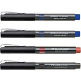 Faber-Castell İğne Uçlu Roller Kalem 0.5 mm Mavi 2'li + Kırmızı Tekli + Siyah Tekli