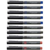 Faber-Castell İğne Uçlu Roller Kalem 0.5 mm Mavi 5'li + Kırmızı 2'li + Siyah 3'lü