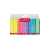 Faber Castell Textliner 46 Superfluorescent + Pastel Fosforlu Kalem, 8'li Set, Karışık Renk