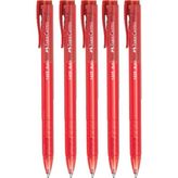 Faber-Castell Tükenmez Kalem 1.0 Açık Kırmızı 5 Adet Auto Basmalı Kullanım İçin