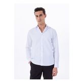 Fabrika Basic Gömlek Yaka Armürlü Beyaz Erkek Gömlek MAYDOS 500