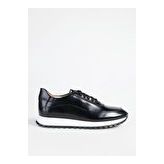 Fabrika Siyah Erkek Deri Sneaker LEON-ALDOUS