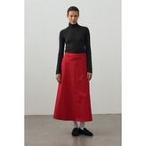 Fahhar Gabardin Maxi Etek Kırmızı - 36