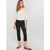 Faik Sönmez 00058 Lacivert Slim Fit Klasik Kadın Capri