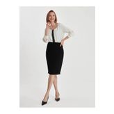 Faik Sönmez Kadın Siyah Slim Fit Etek 00035