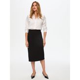 Faik Sönmez Örme Slim Fit Comfort Etek W26ETK002 - Siyah - 44