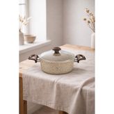 FALEZ Creamy Granit Derin Tencere 16 Cm